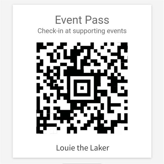 Event pass QR code